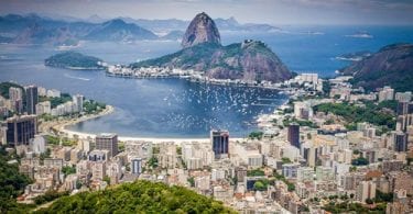 La vista de la bahía de Río de Janeiro