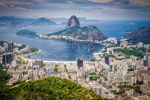 La vista de la bahía de Río de Janeiro
